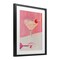 Stupell Industries Pink Cherry Cocktail Framed Print Under Glass, design by Riley B